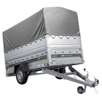 Autotransportanhänger 264x125 UNITRAILER FORCE 264 KIPP mit BIS-Seitenwänden, H-800-Rahmen und grauer Plane