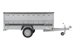 Leichter Anhänger 264x125 UNITRAILER FORCE 264 KIPP mit BIS-Seitenwänden, H-0-Rahmen und grauer Plane