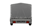 Einachsanhänger mit ALU-Bordwänden 230x125 Unitrailer Garden 230 KIPP ALU mit H-800 Rahmen und grauer Plane
