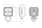 Sicherheitsleuchte WAŚ 2244 W267 LED-Warnleuchte rot