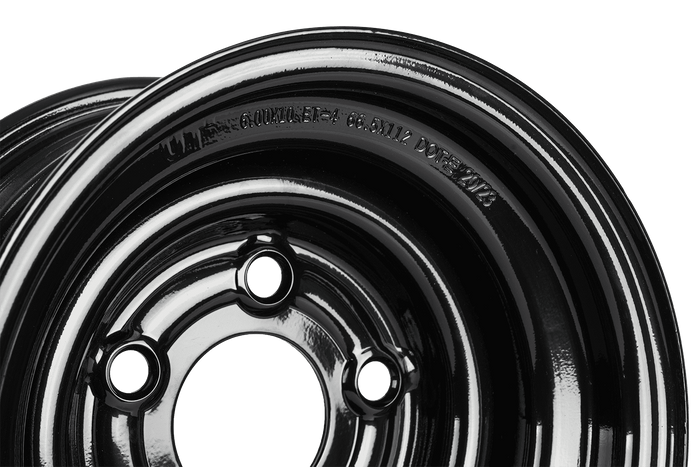 Stahlfelge für Anhänger UNITRAILER schwarz 6Jx10"H2 5x112 ET:-4