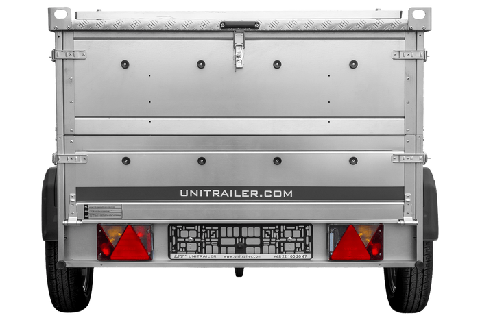 PKW-Anhänger 200x125 UNITRAILER GARDEN 201 KIPP mit Bordwandaufsatz und Aludeckel