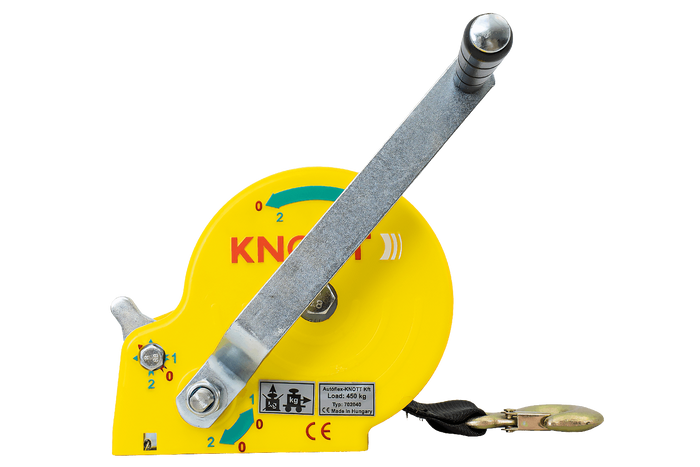 KNOTT Gurtwinde für Anhänger 450 kg / 7-m langes Gurtband