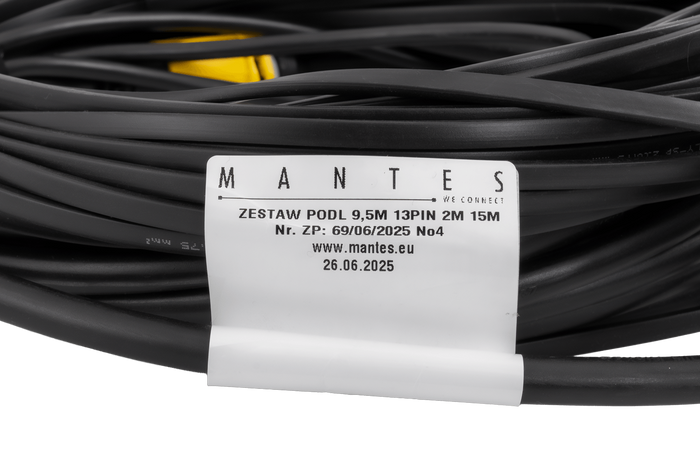 MANTES Elektroinstallation, Bootsanhänger Kabelbaum, 11,67m, 13PIN Stecker, 2x 5PIN Bajonett