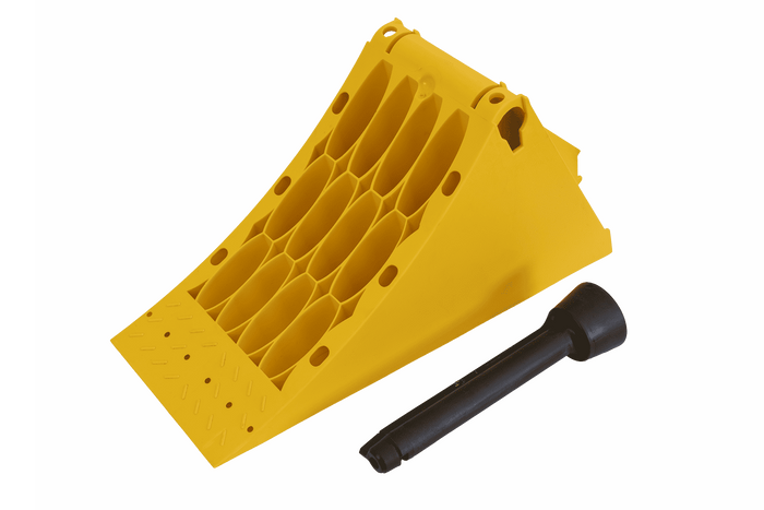 Hemmschuh, Unterlegkeil, Bremskeil LOKHEN H: 193 mm G46 / Set mit Halter