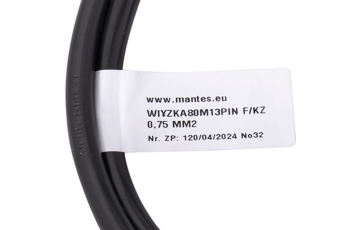 MANTES Elektroinstallation Anhänger Kabelbaum 8 m 13 Pol Stecker 6.3 Anschlüsse