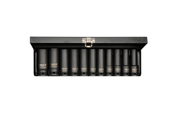 YATO YT-1054 lange Schlagschrauber-Einsätze 1/2"-Einsätze 11 Stück.