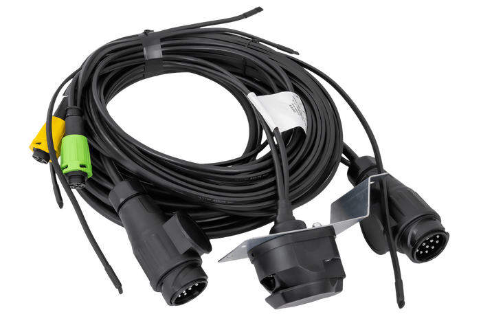 MANTES Elektroinstallation, Bootsanhänger Kabelbaum 9,57m, 13PIN Stecker, 2x 5PIN Bajonett