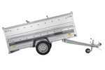 Einachsiger Anhänger auf Blattfedern 264x125 UNITRAILER FORCE 264/R KIPP mit BIS-Seitenwänden und Aluminiumabdeckung