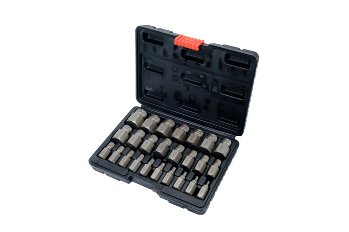 Schraubenausdreher für beschädigte Innenschrauben YATO YT-06034 3-23mm 25 Stück.