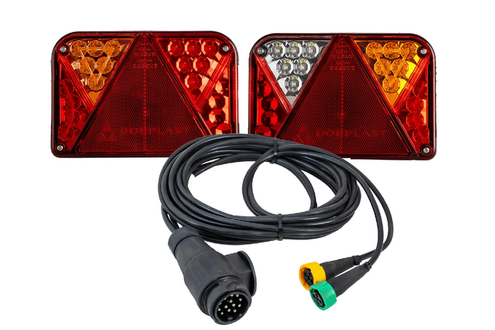 DOBPLAST DPT35 LED-Rücklichter + MANTES 4m 13PIN Kabelbaum