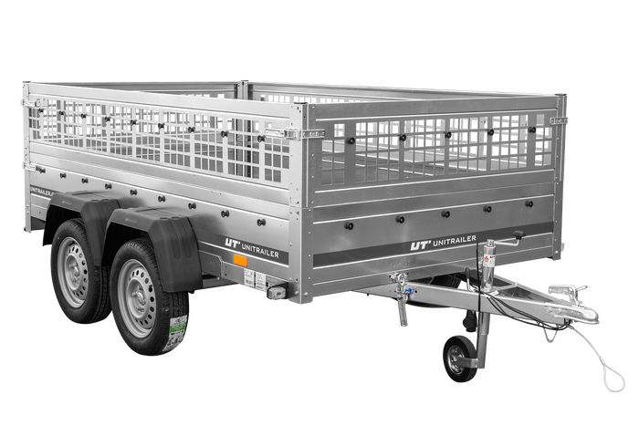 Autotransportanhänger 264x150 UNITRAILER GARDEN 265/2 KIPP mit Gitterwänden