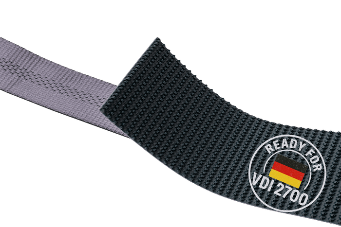 4er Set HEFFA CARLINE 130 Anhänger-Transportgurte, Radsicherungsgurte 5m/50mm/5t VDI 2700