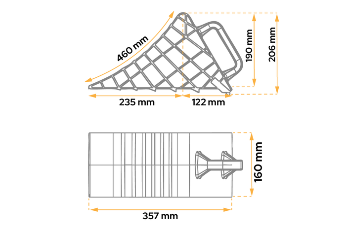 Unterlegkeil mit Montagehalterung AL-KO UK46 H:206mm