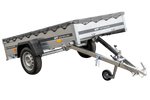 Anhänger Kipper Garden Trailer 230 KIPP [230 cm x 125 cm] mit Flachplane und Stützrad 750 kg