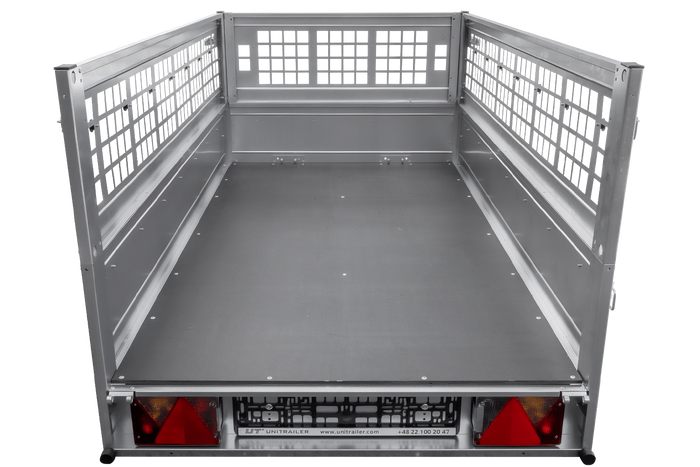 Leichter Anhänger 200x106 UNITRAILER GARDEN 200 KIPP mit Gitterwänden