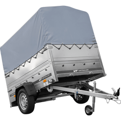 Leichtanhänger auf Federn 200x125 UNITRAILER GARDEN 201/R KIPP mit BIS-Seiten, H-800-Rahmen und grauer Plane