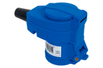 MANTES 2P+E abgewinkelter CEE-Stecker mit zusätzlicher Steckdose 16A 230V