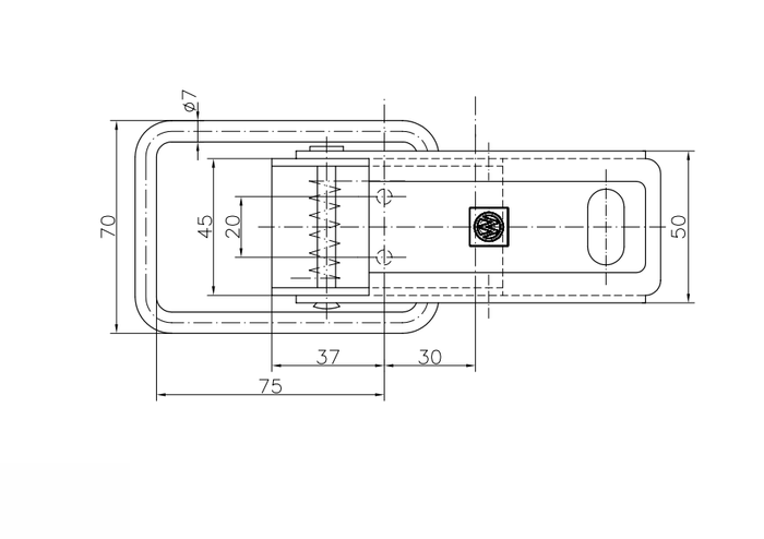 WINTERHOFF BV 70-1 Bordwandverschluss mit Klammerverschluss für die Heckklappe