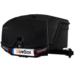 Towbox Camper Alpha schwarze LED (lang) - Anhängerkupplungs-Gepäckbox