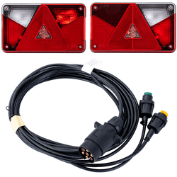 ASPÖCK MULTIPOINT V Rücklichter + MANTES 4m 7PIN Kabelbaum