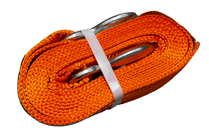 OUTLET Abschleppseil mit Haken UNITRAILER Abschleppgurt 4,5 m/50 mm/5 t orange