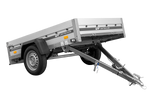 Anhänger auf Federn mit Aluminiumseitenwänden 200x125 Unitrailer Garden 201/R KIPP ALU