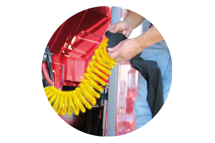 LAMPA Truck-Tights Spiralkabelschutzhülle 97171, flexibler Schlauch, gelb, 220 cm, Durchmesser 11 cm