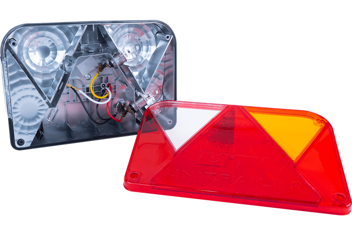 Rückleuchten Set: DOBPLAST DPT35 Rückleuchten+ ASPÖCK FLEXIPOINT I Umrissgleuchten + MANTES 4,4m 7-PIN Kabelbaum