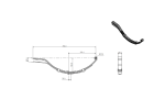 4-Blatt-Feder für Anhänger 76,5 cm 375 kg