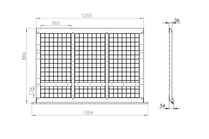 UNITRAILER Gitterrampe für Anhänger 88,6 cm 400 kg