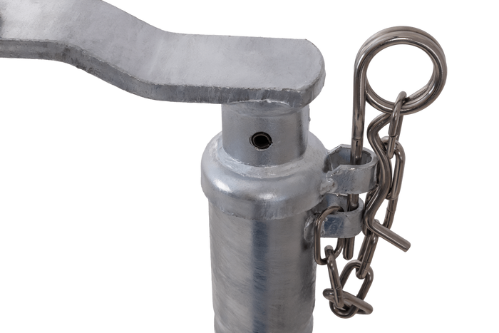 KNOTT TK48 Stützrad, Wellrohr, 300 kg, 48 mm, 700–940 mm