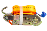 Satz aus vier UNITRAILER 2m/50mm/5t orangefarbenen Transportgurten mit Spanner