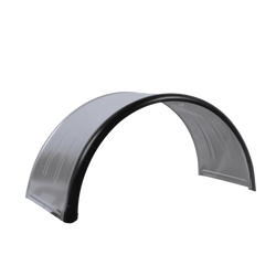 Doppelkotflügel für Anhänger 16-17,5" DOMAR DK7135 Radlauf 1000/450 mm Metall mit Gummikante