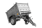 Einachsanhänger 150 x 106 UNITRAILER GARDEN 150 KIPP mit BIS-Bordwänden und Aluminium-Deckel