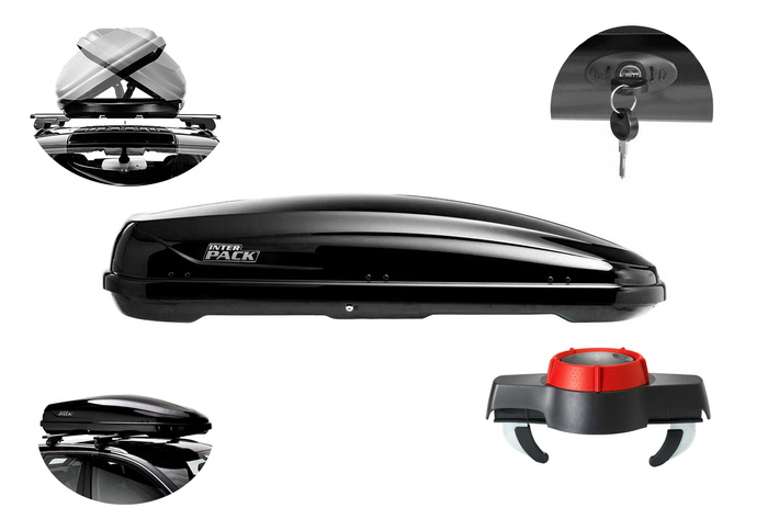 Inter Pack Traxer 8.6 Dachbox, schwarz metallic