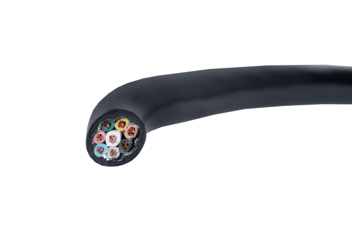 Elektrokabel HYBSZ YLY-S 7x0,75+1x1 achtadrig - 1m