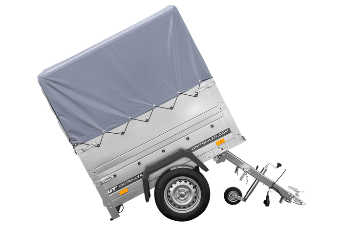 Neuanhänger Kipper ungebremst GARDEN TRAILER 150 KIPP mit zusätzlichen Bordwänden, Stützrad, Hochplane und Hochspriegel