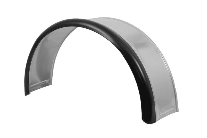 Kotflügel für Anhänger 13-15" DOMAR DK7110 Radlauf 820/240 mm Metall mit Gummikante
