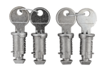 Set mit universellen Schlössern und Schlüsseln (4 Stück).