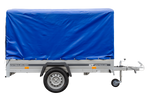 PKW-Anhänger 230x125 UNITRAILER GARDEN 230 KIPP mit blauer Hochplane 110 cm
