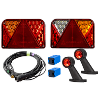Lichtset: DOBPLAST DPT35 LED-Rückleuchten + FRISTOM FT-009 LED-Seitenmarkierungsleuchten + MANTES 7m 7-PIN-Kabelbaum