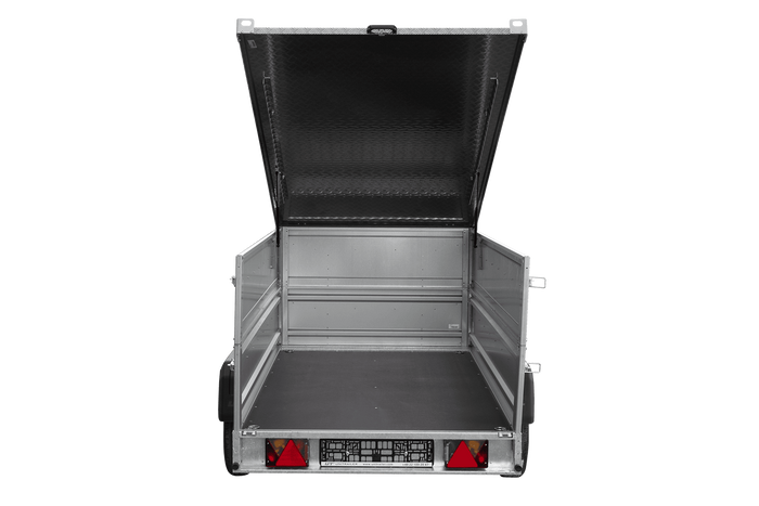 Autotransportanhänger 230x125 UNITRAILER FORCE 230 KIPP mit BIS-Seitenwänden und Aluminiumabdeckung