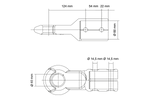 KNOTT KK6220S Ösenkupplung für 3500 kg Anhänger mit 60mm Rohrdeichsel