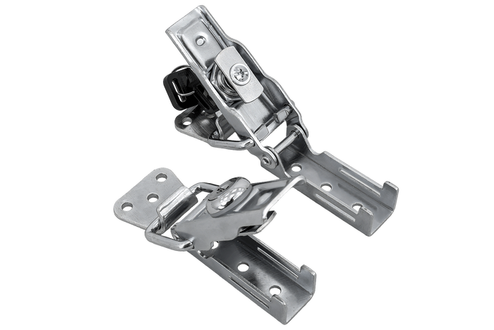 Satz Seitenhaken mit WINTERHOFF BVS 60-1 + BVSG 60-A Verschlüssen, komplettes Anhängerseitenschloss mit Schlüssel