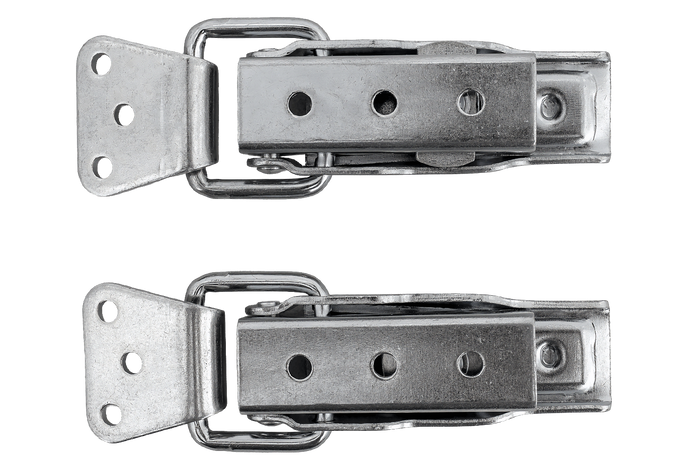 Satz Seitenhaken mit WINTERHOFF BVS 60-1 + BVSG 60-A Verschlüssen, komplettes Anhängerseitenschloss mit Schlüssel