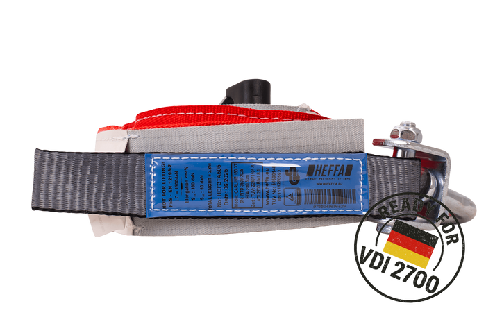 HEFFA CARLINE 130 Abschleppwagen Transportgurt Radsicherungsgurt 2,8m/35mm/3t VDI 2700