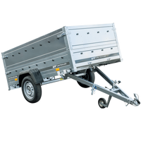 Pkw Anhänger Kipper 230x125 Garden Trailer 230 KIPP Unitrailer 750 kg mit Stützrad und zusätzlichen Bordwänden