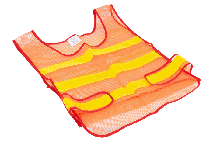 HERMON XXL orange Warnweste mit seitlichem Klettverschluss