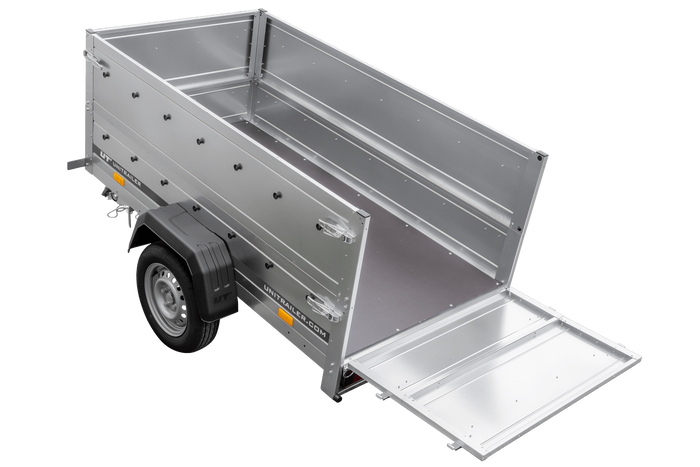Gartenanhänger 200 KIPP mit Stützrad und zusätzlichen Bordwänden